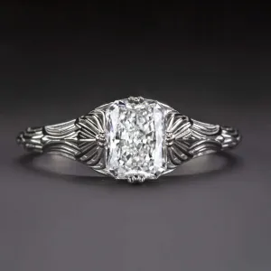 1 CARAT GIA CERTIFIED G SI2 DIAMOND ENGAGEMENT RING VINTAGE FILIGREE SOLITAIRE