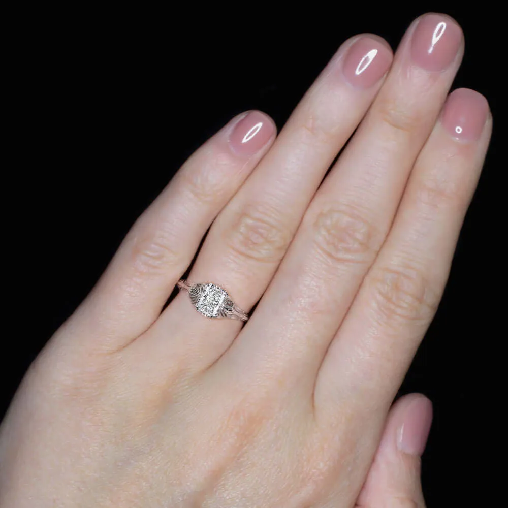 1 CARAT GIA CERTIFIED G SI2 DIAMOND ENGAGEMENT RING VINTAGE FILIGREE SOLITAIRE