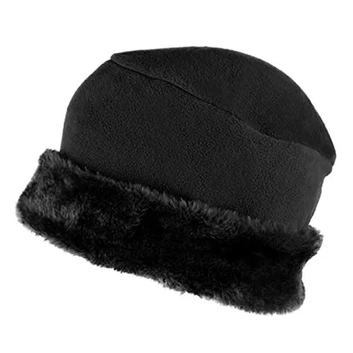 3 Pieces Set Matching Hat, Gloves and Scarf for Woman. Solid Colors - Black