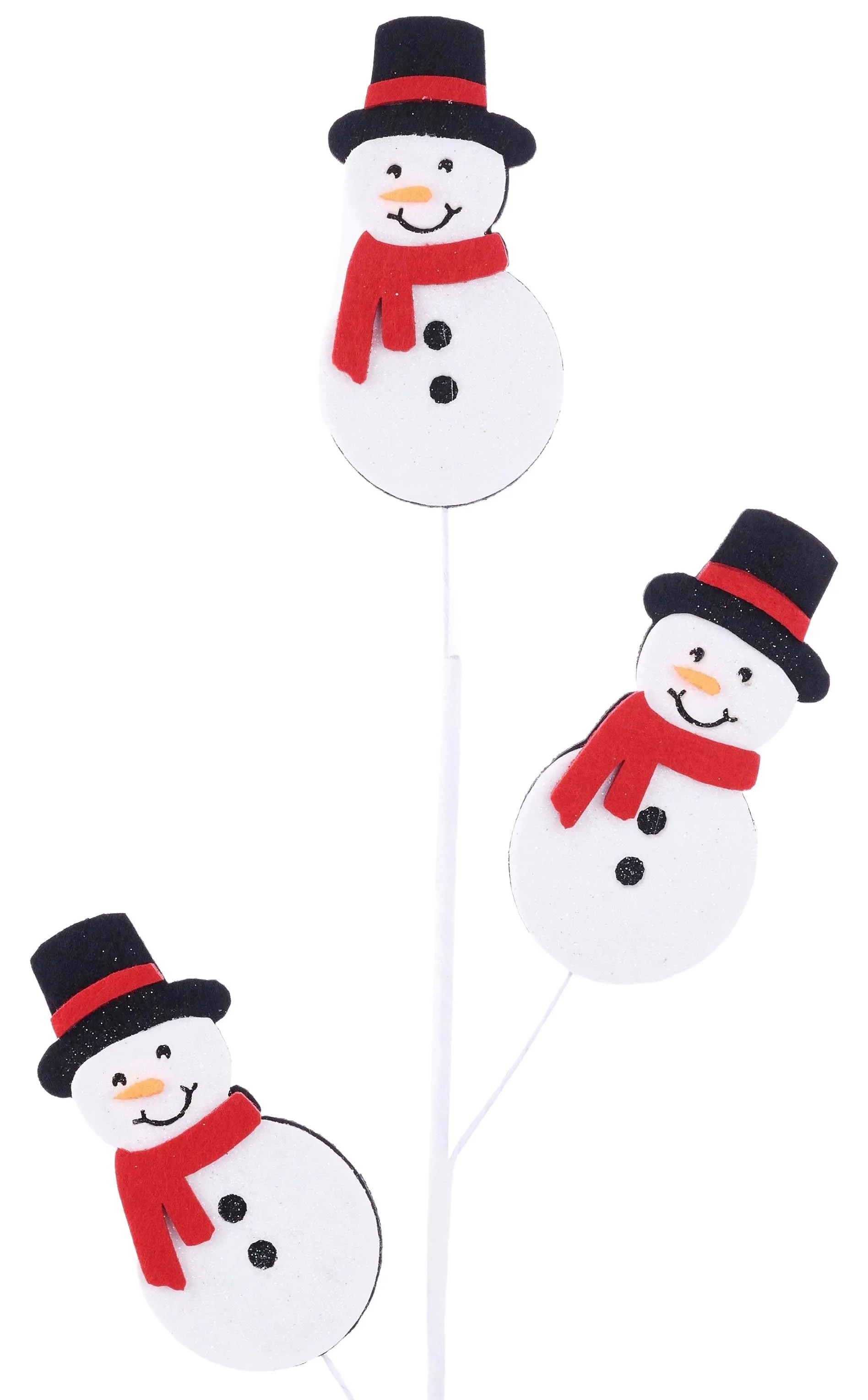 30" Glitter Felt Snowman Spray