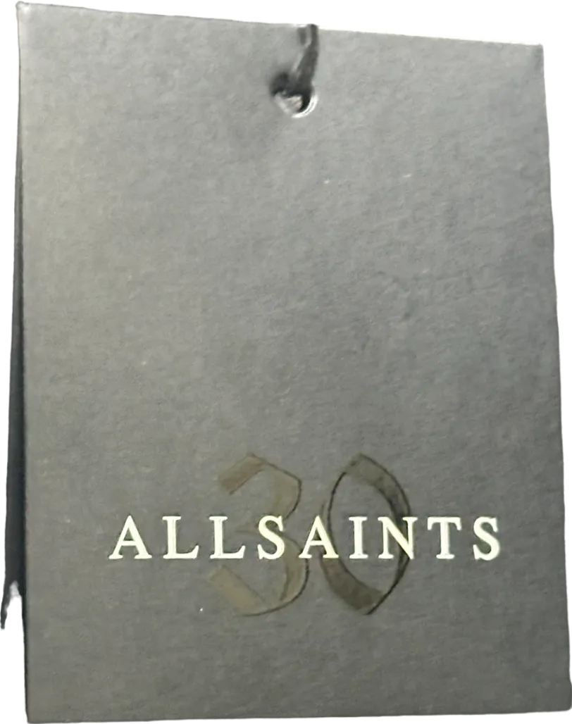 AllSaints Black Rock Leather Mini Dress UK 6