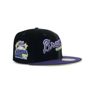 Atlanta Braves New Era "Purple Ribbon All Stars" 2000 All Stars Pack (BLACK) 5950 Fitted Cap