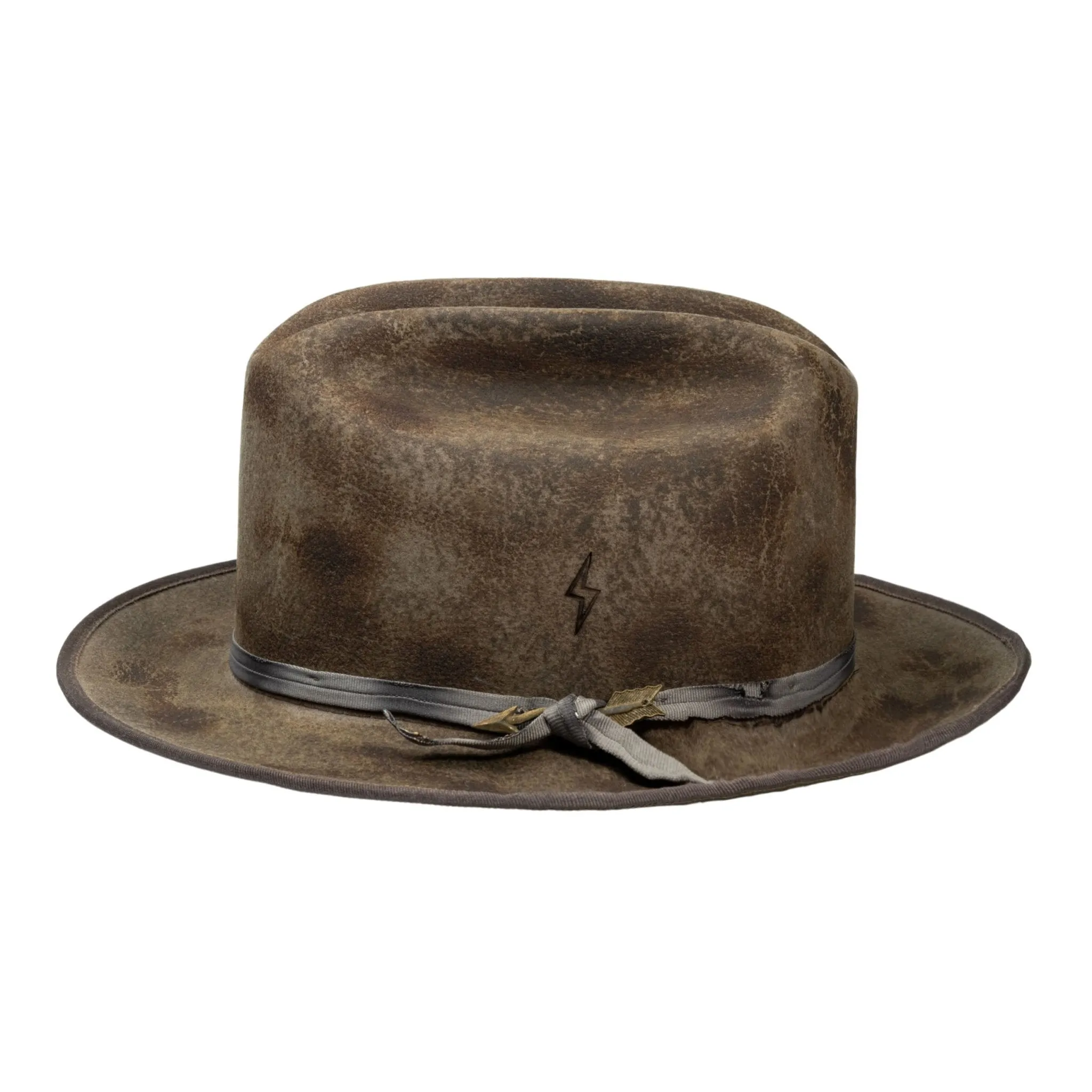 Aurora - Handcrafted Classic Distressed Stiff Vintage Western Hat