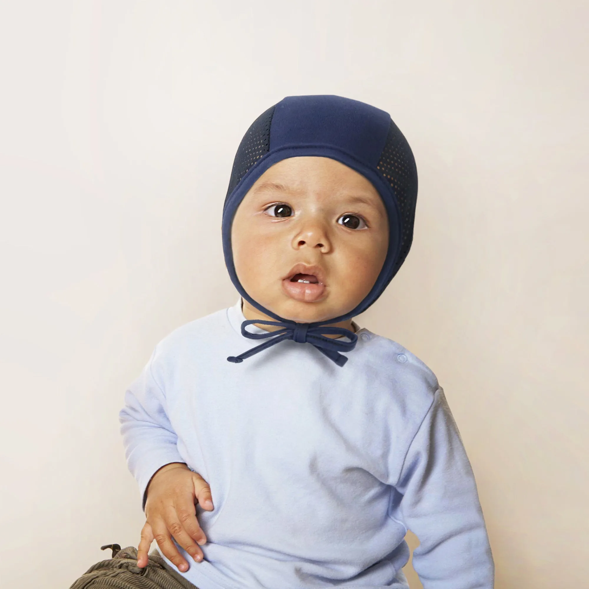 Baby Mesh Bonnet Pilot Cap Hat | Gray