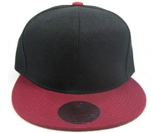 Black/ Burgundy Snapback