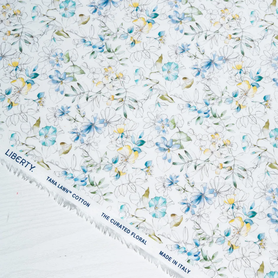 Blue 'Sophie Ann' Liberty Cotton Tana Lawn
