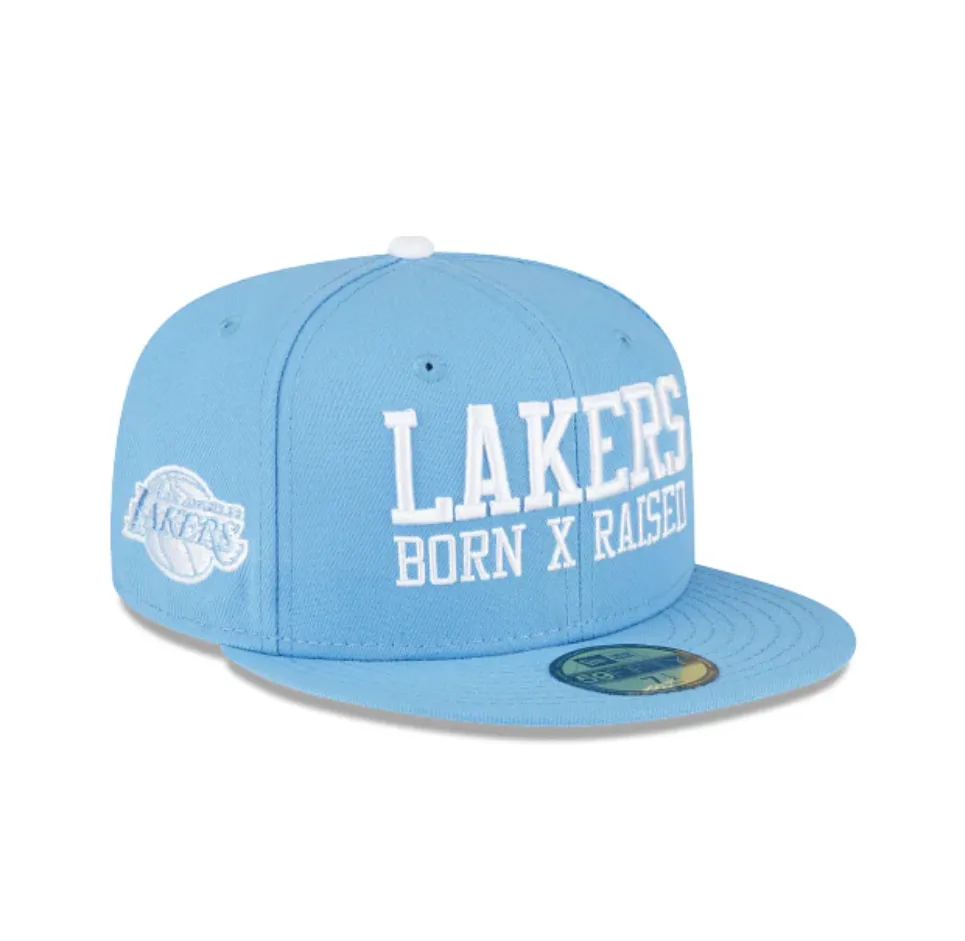 BORN X RAISED Lakers Fitted Cap - Light Blue