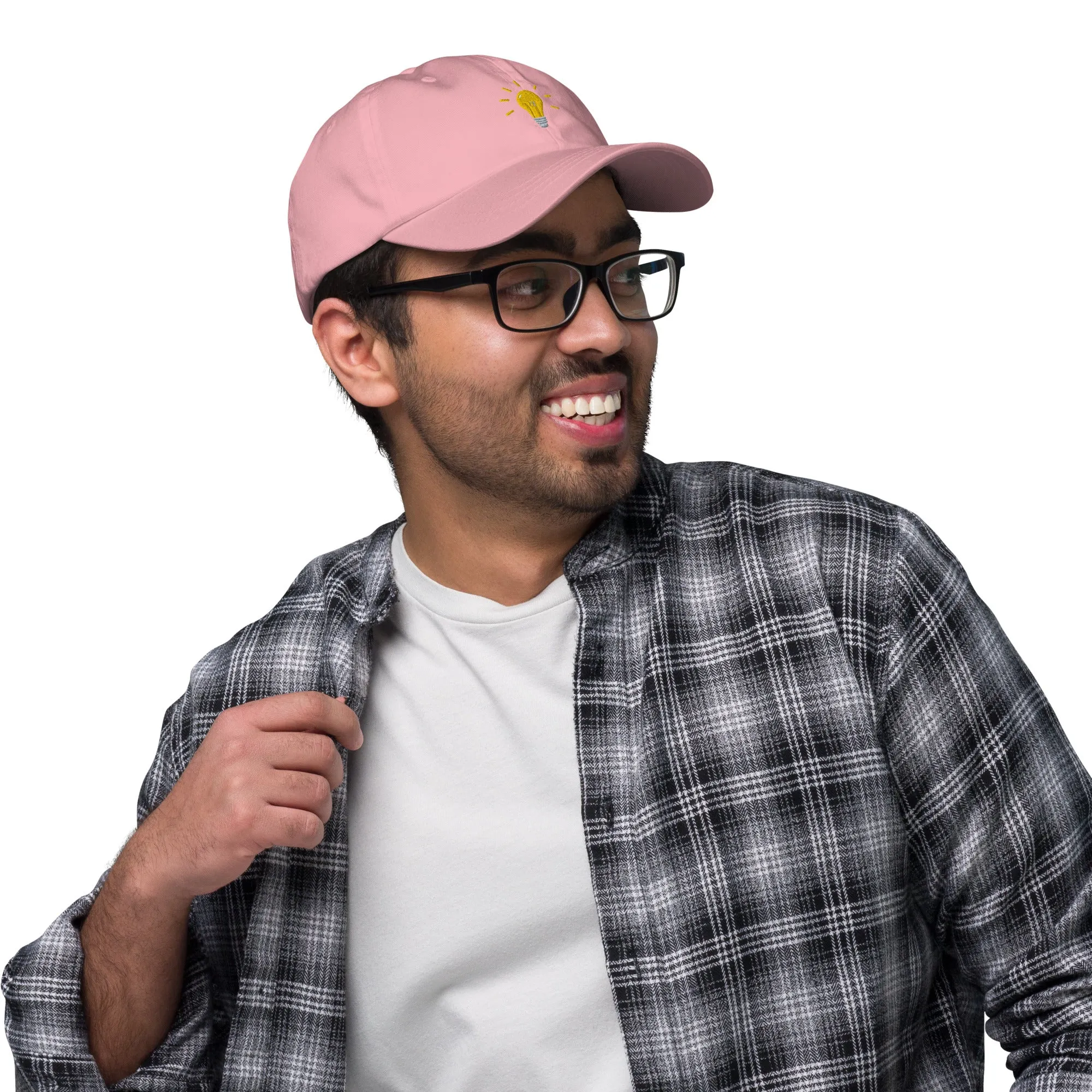 Bright Lightbulb Embroidered Dad Hat, lioness-love