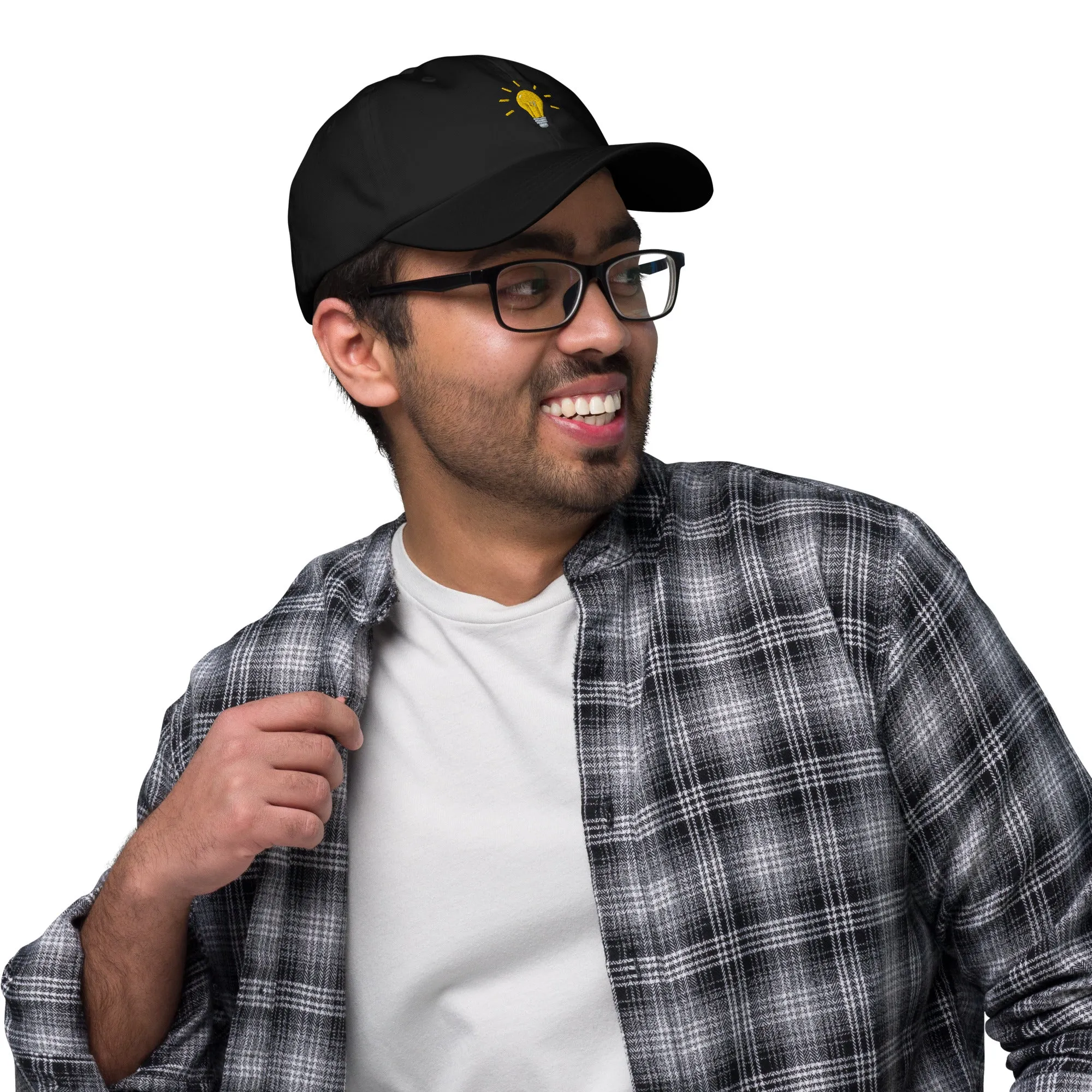 Bright Lightbulb Embroidered Dad Hat, lioness-love
