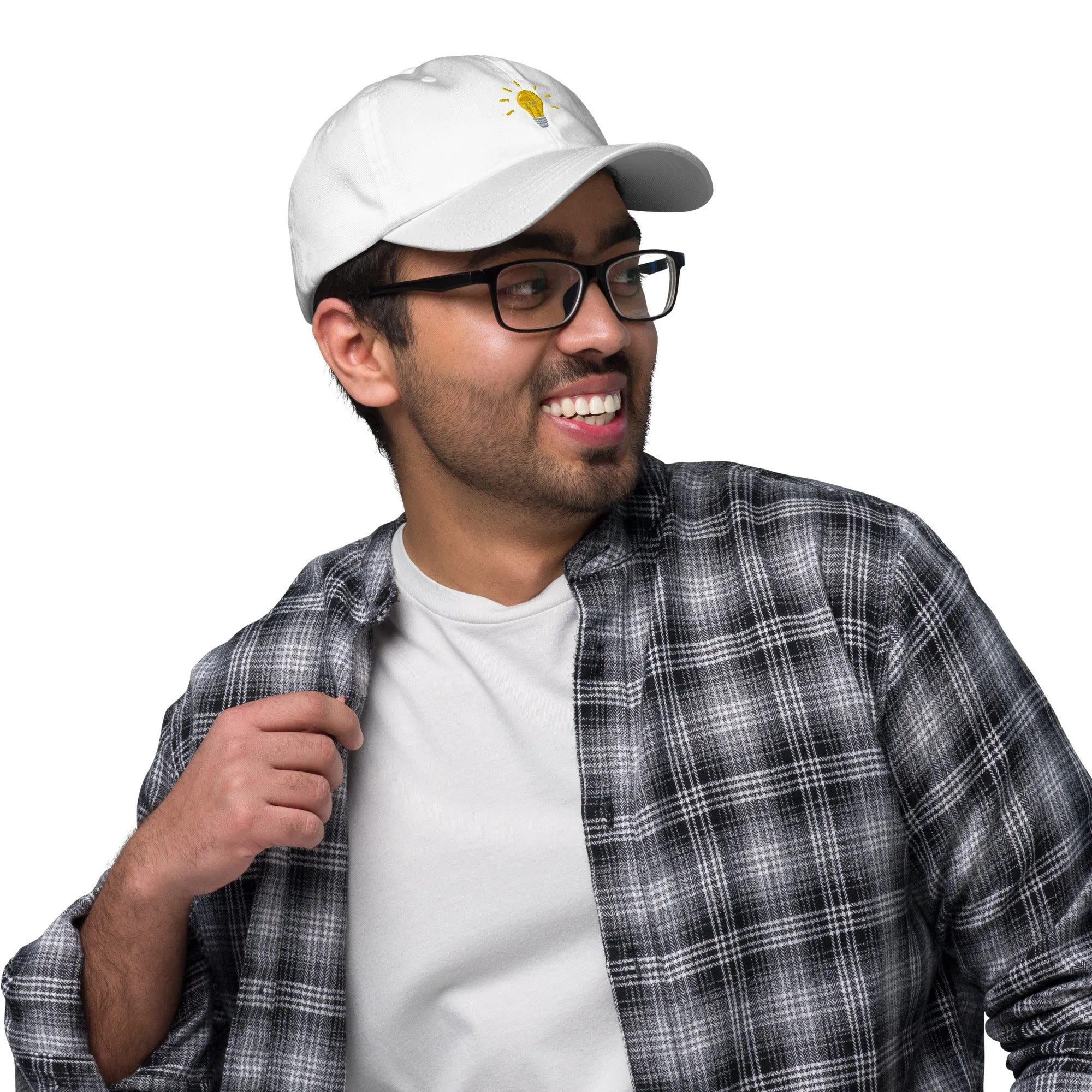 Bright Lightbulb Embroidered Dad Hat, lioness-love