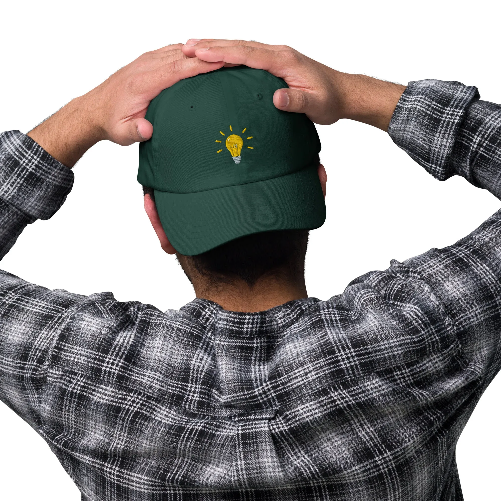 Bright Lightbulb Embroidered Dad Hat, lioness-love