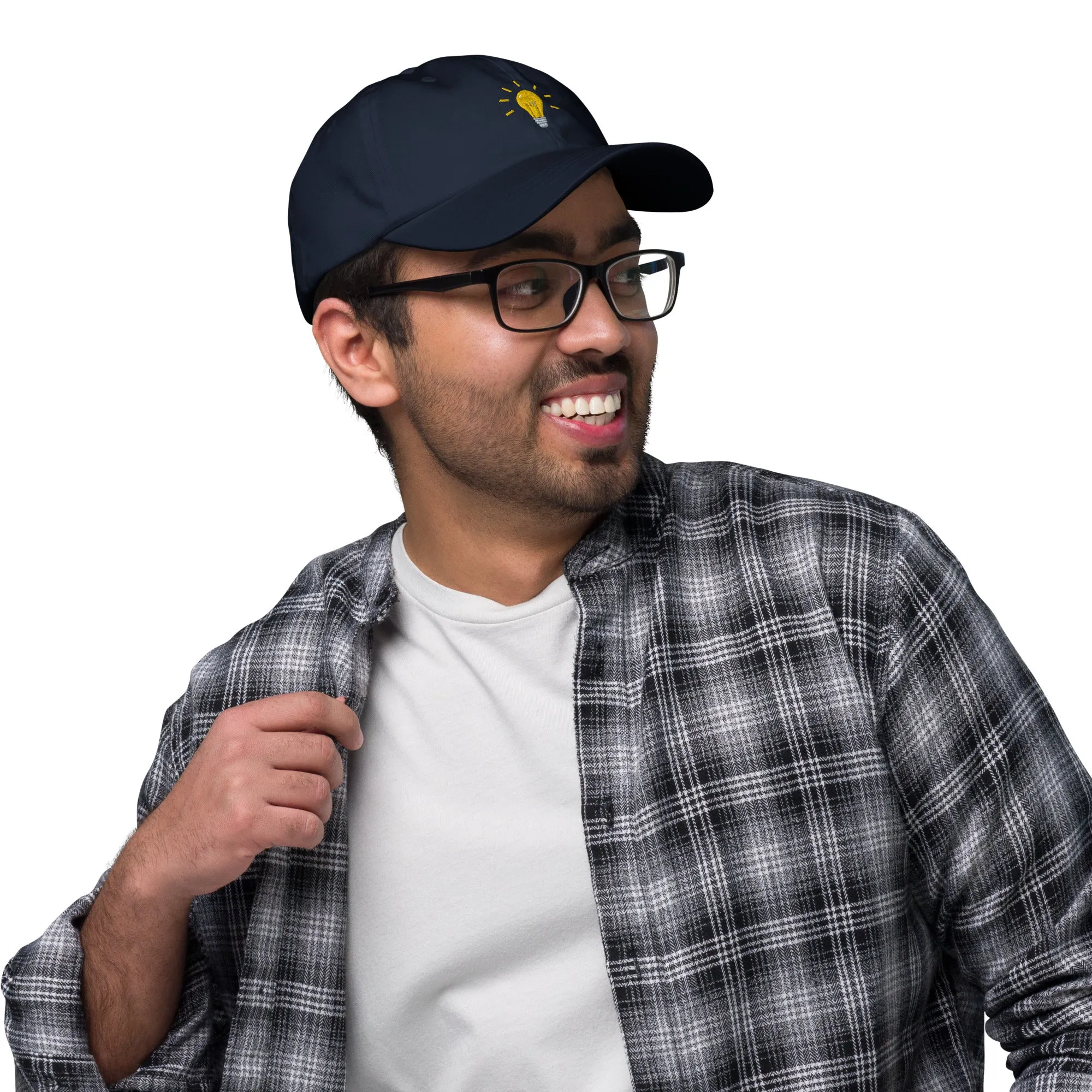 Bright Lightbulb Embroidered Dad Hat, lioness-love