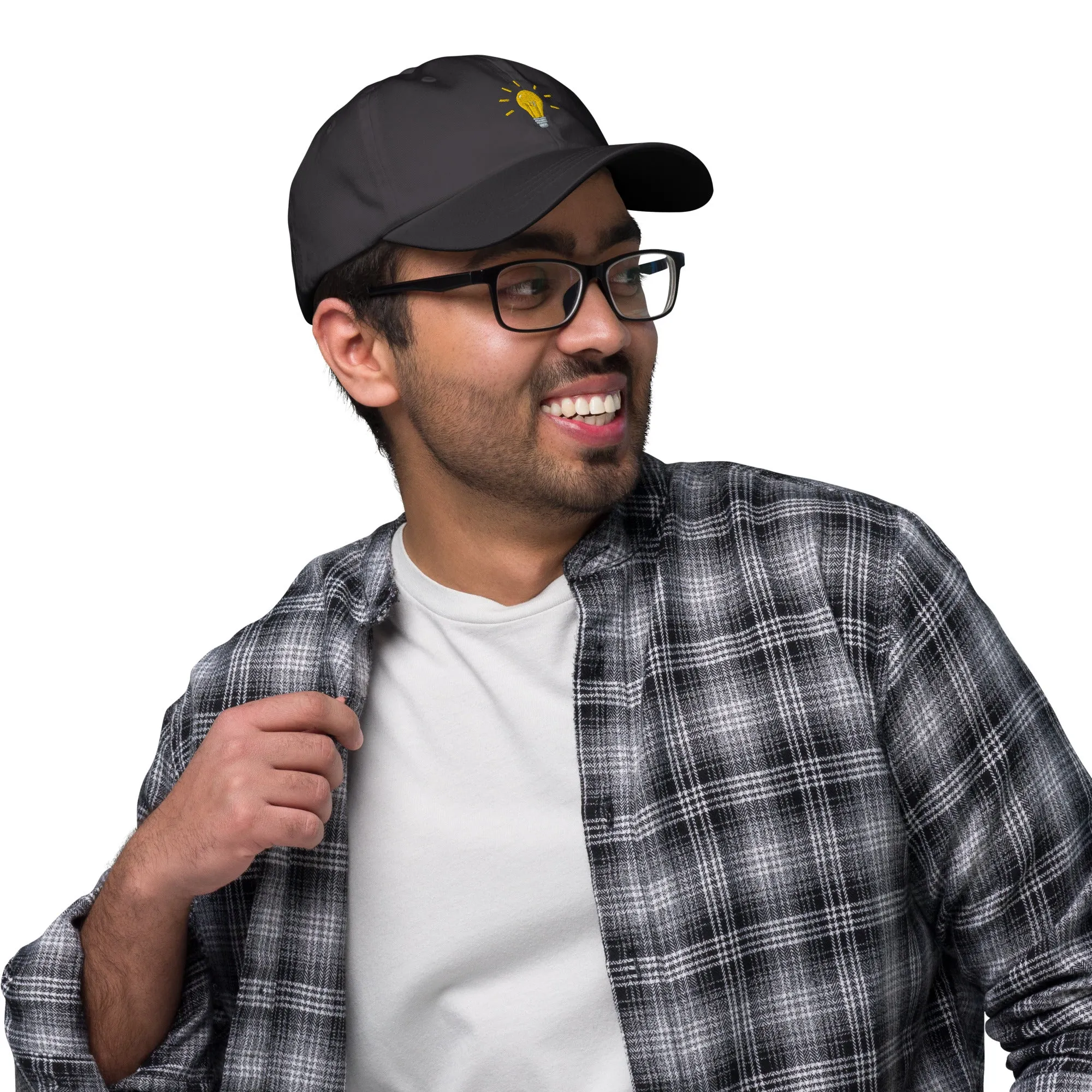 Bright Lightbulb Embroidered Dad Hat, lioness-love