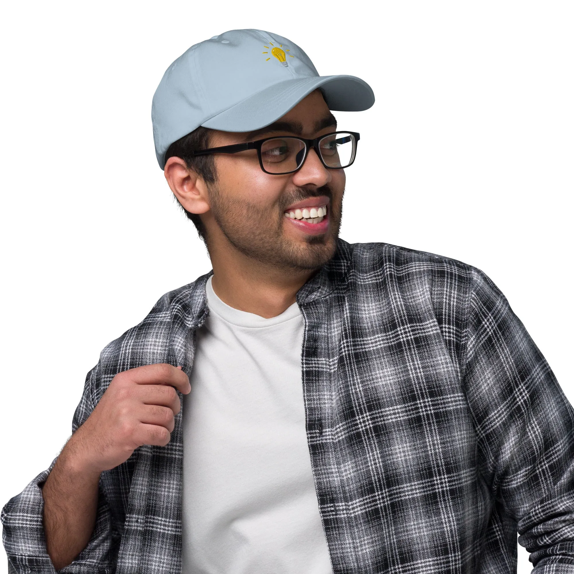 Bright Lightbulb Embroidered Dad Hat, lioness-love