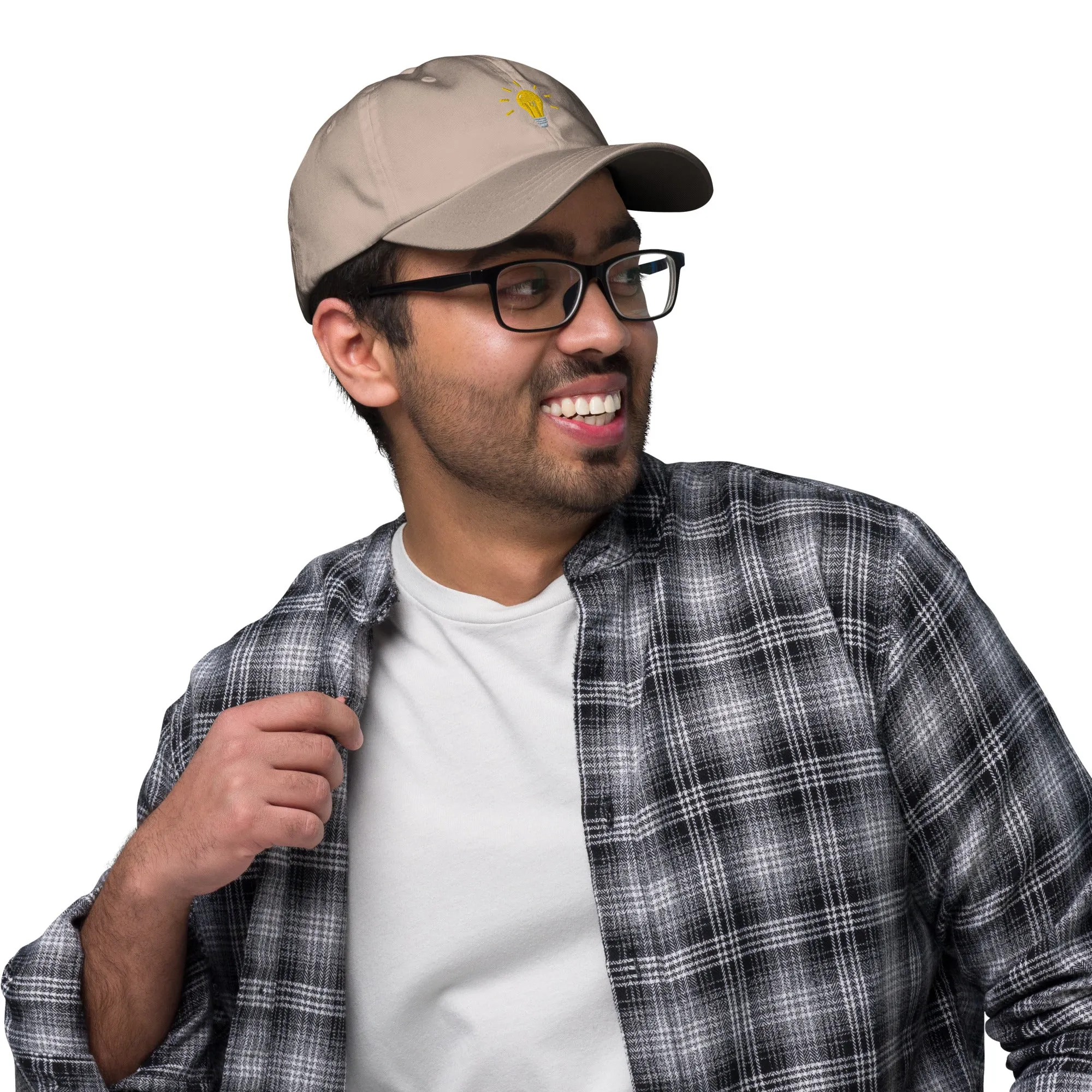 Bright Lightbulb Embroidered Dad Hat, lioness-love