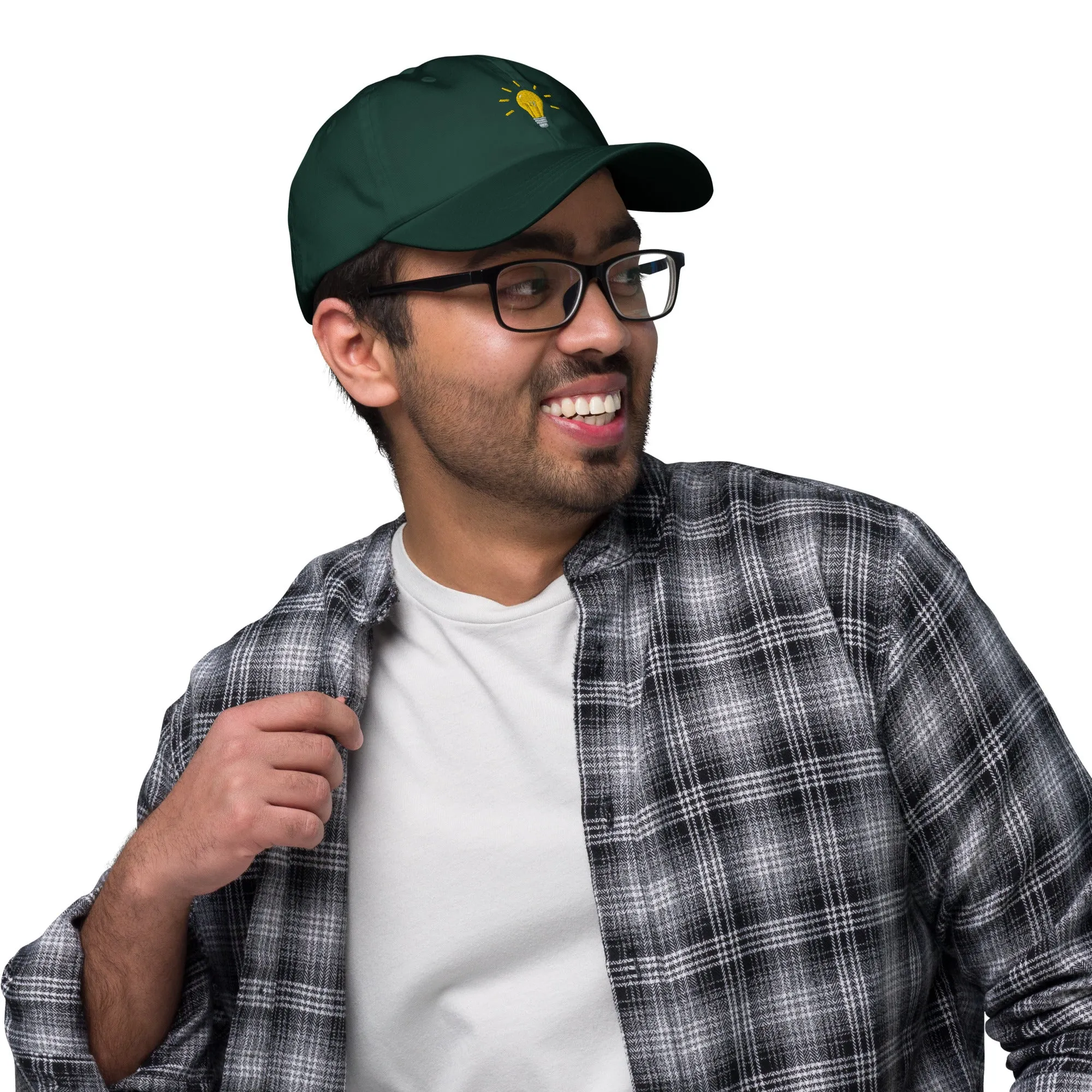 Bright Lightbulb Embroidered Dad Hat, lioness-love