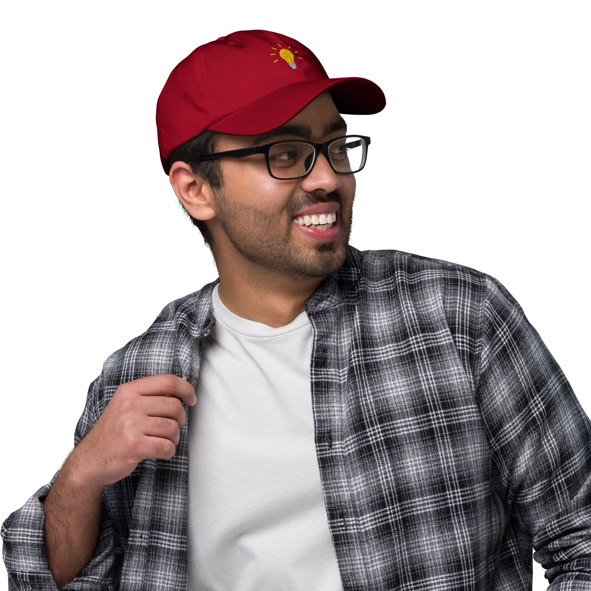 Bright Lightbulb Embroidered Dad Hat, lioness-love