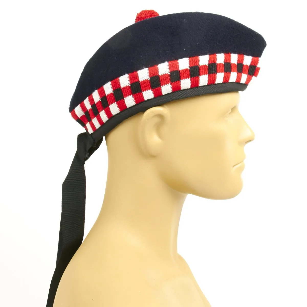 British Glengarry Checker Board Side Cap