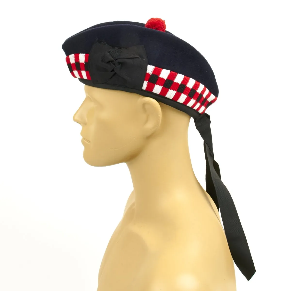 British Glengarry Checker Board Side Cap
