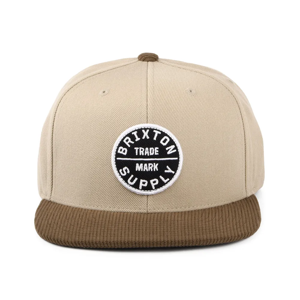 Brixton Hats Oath III Snapback Cap - Khaki-Sepia