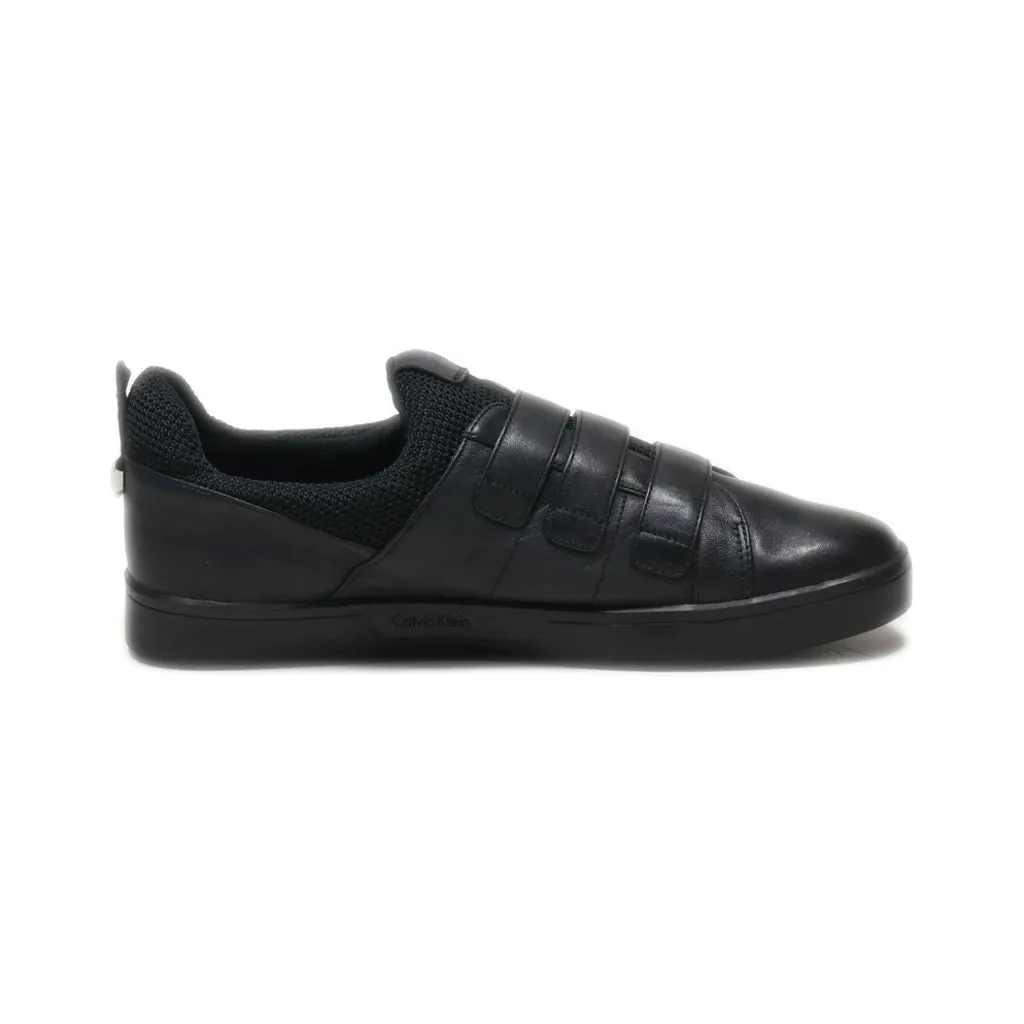 Calvin Klein Slip Ons Leather Black Colour For Women