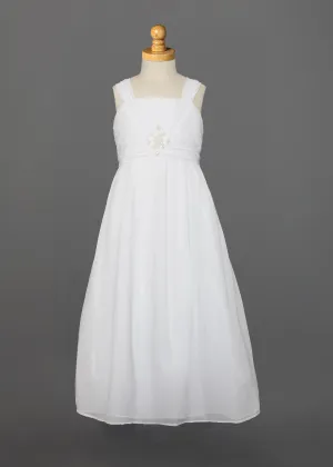 Chiffon Communion Dress w/ Beading Embellishment