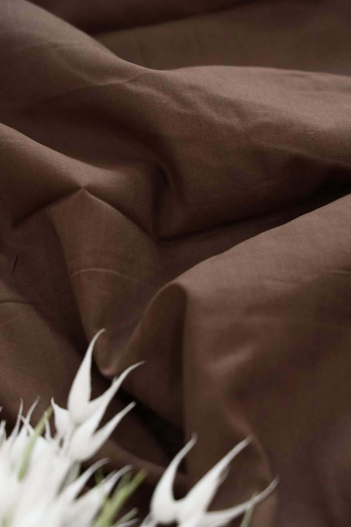 Coffee Lawn Cotton Fabric