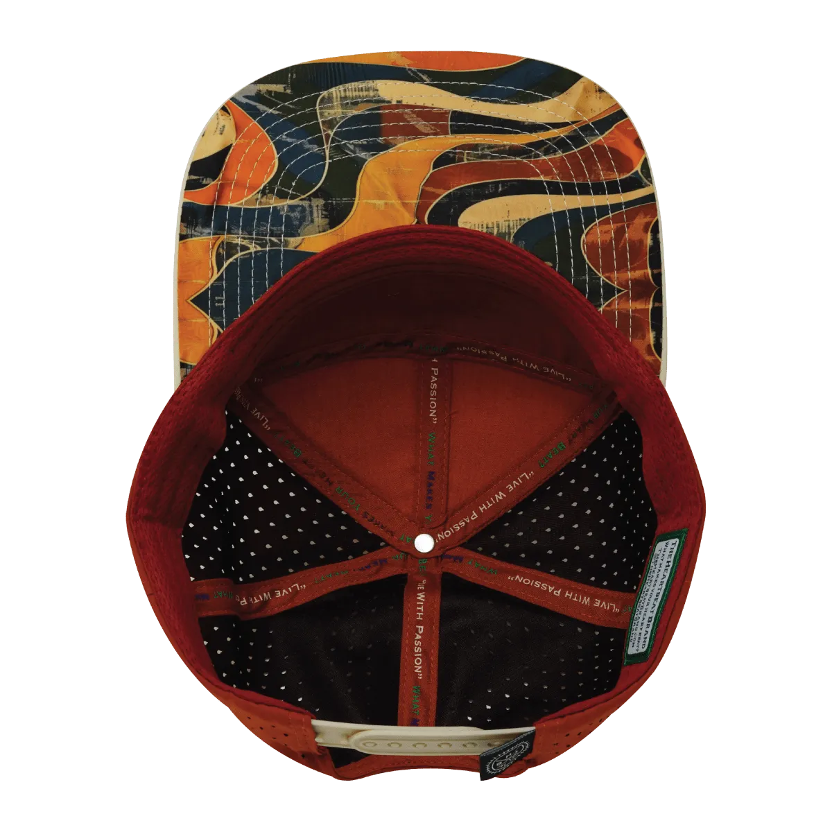 Color Vibes Hat | Flat Bill | Rustic River - Cream - Red Rock