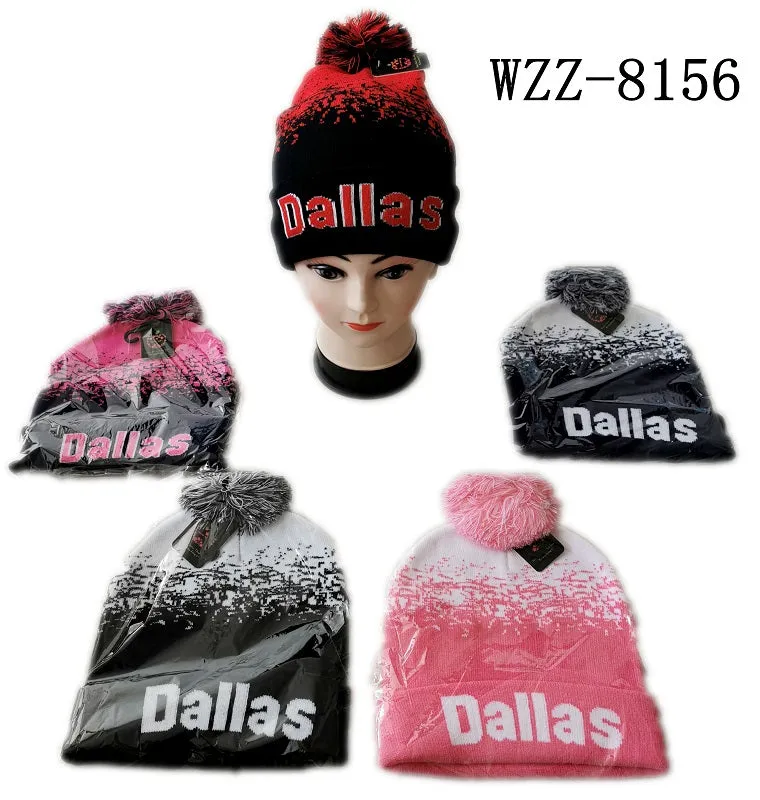Dallas Winter Skull Beanies Hats Wholesale