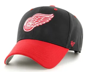 Detroit Red Wings Adult 47 Brand Black Replica Basic MVP Adjustable Hat
