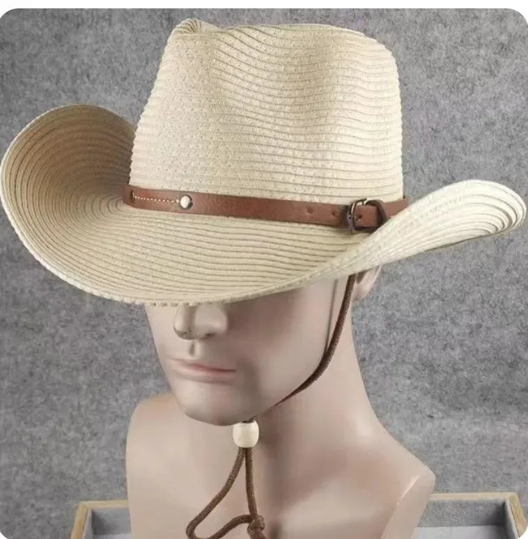 Foldable Straw Cowboy Sun Hat