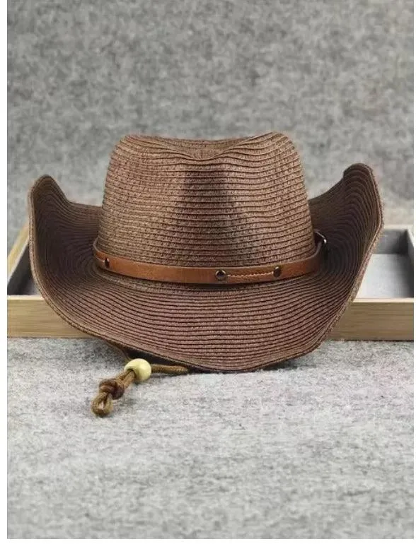 Foldable Straw Cowboy Sun Hat
