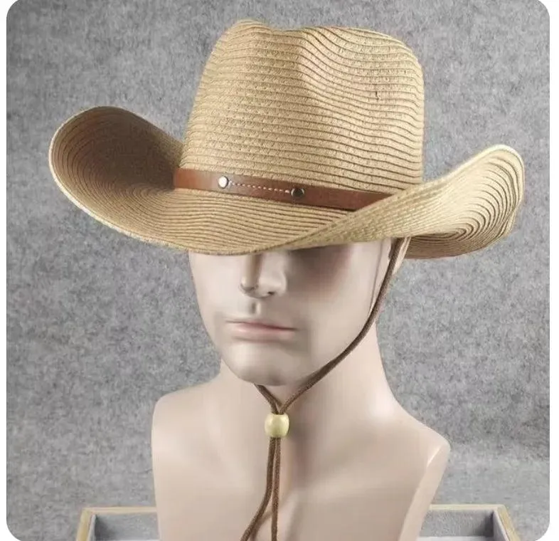 Foldable Straw Cowboy Sun Hat