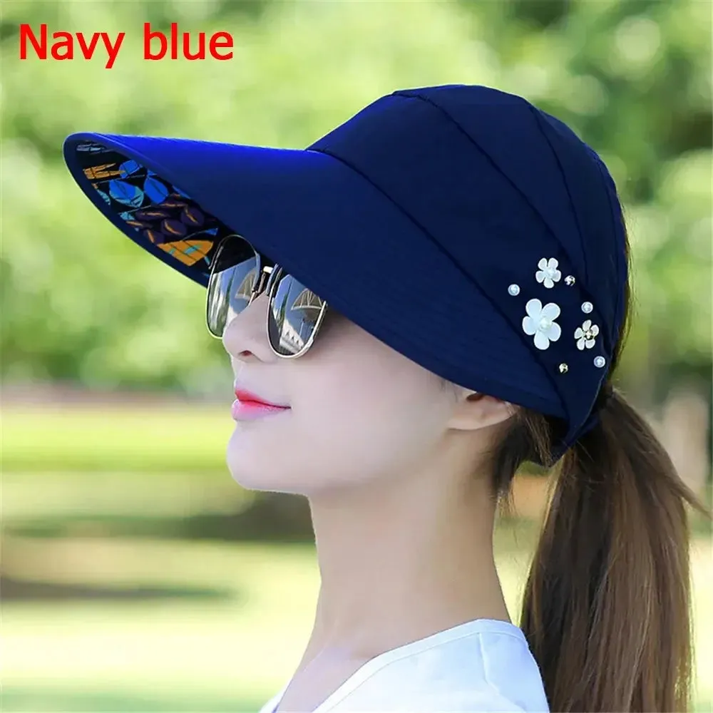 Golf Sun Cap Women UPF 50  UV Protection Wide Brim Beach Sun Hat Visor Hats for Women Wife Girls Gift Uulticolor Fashion