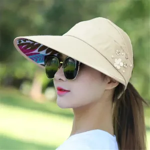 Golf Sun Cap Women UPF 50  UV Protection Wide Brim Beach Sun Hat Visor Hats for Women Wife Girls Gift Uulticolor Fashion
