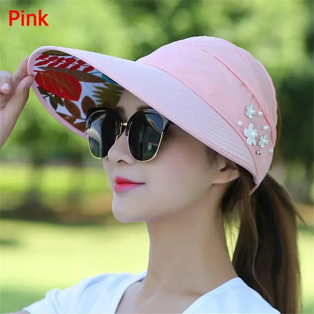 Golf Sun Cap Women UPF 50  UV Protection Wide Brim Beach Sun Hat Visor Hats for Women Wife Girls Gift Uulticolor Fashion