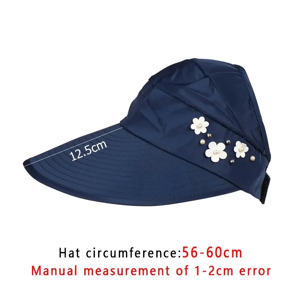 Golf Sun Cap Women UPF 50  UV Protection Wide Brim Beach Sun Hat Visor Hats for Women Wife Girls Gift Uulticolor Fashion