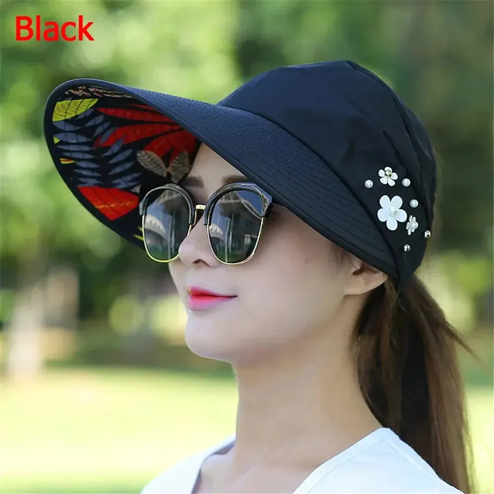 Golf Sun Cap Women UPF 50  UV Protection Wide Brim Beach Sun Hat Visor Hats for Women Wife Girls Gift Uulticolor Fashion