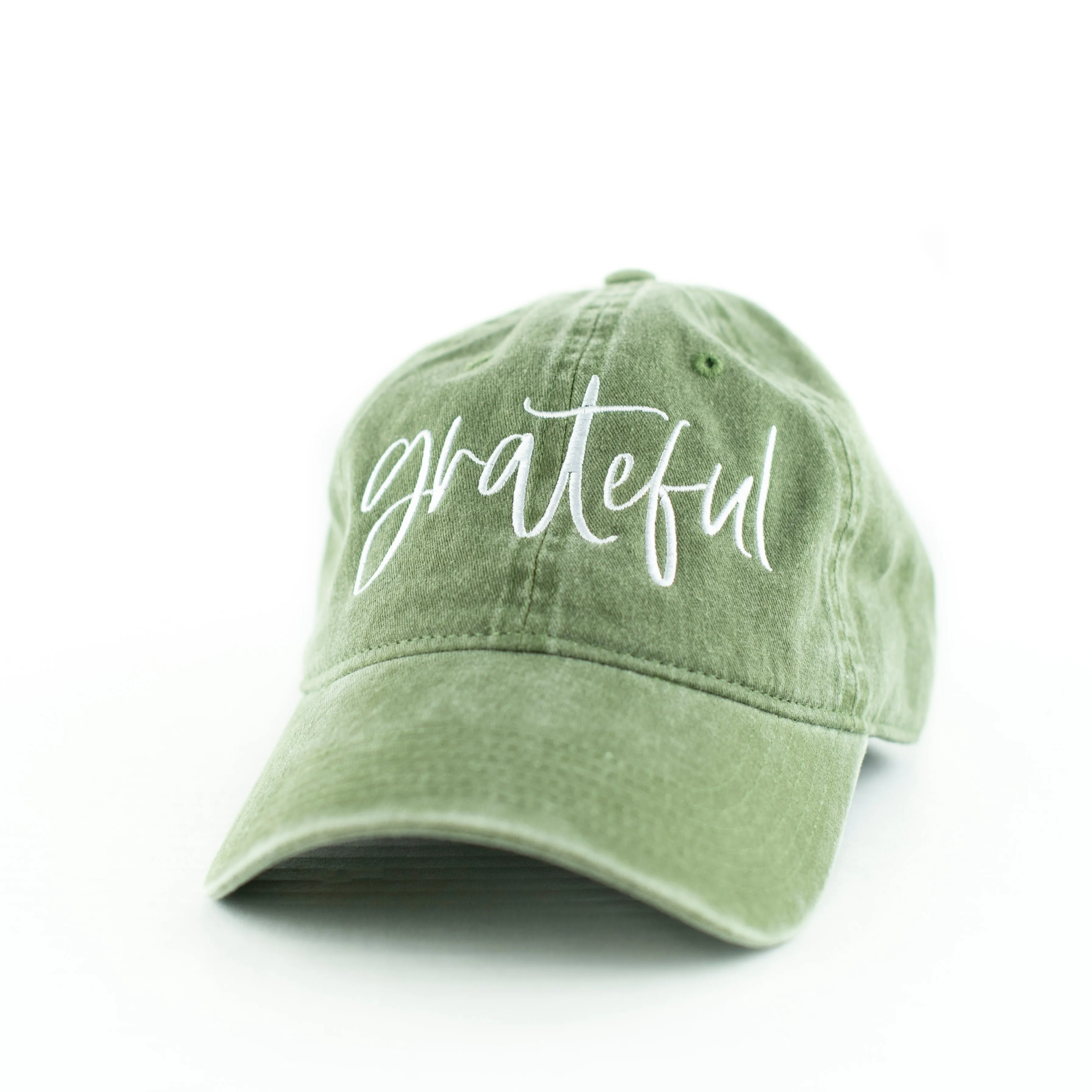 Grateful - Olive Green Baseball Cap