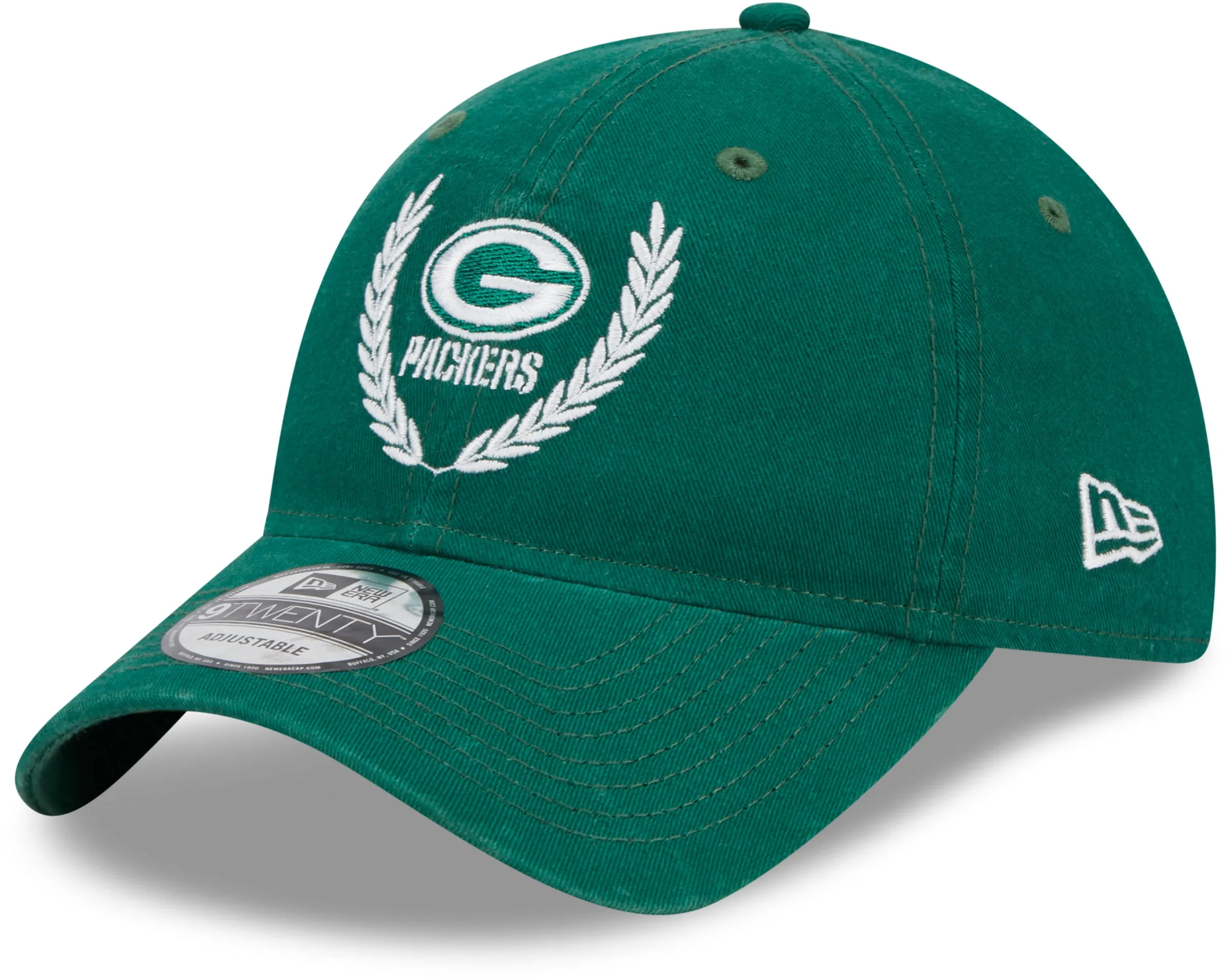 Green Bay Packers Leaves 9TWENTY Adjustable Hat, Green, One Size