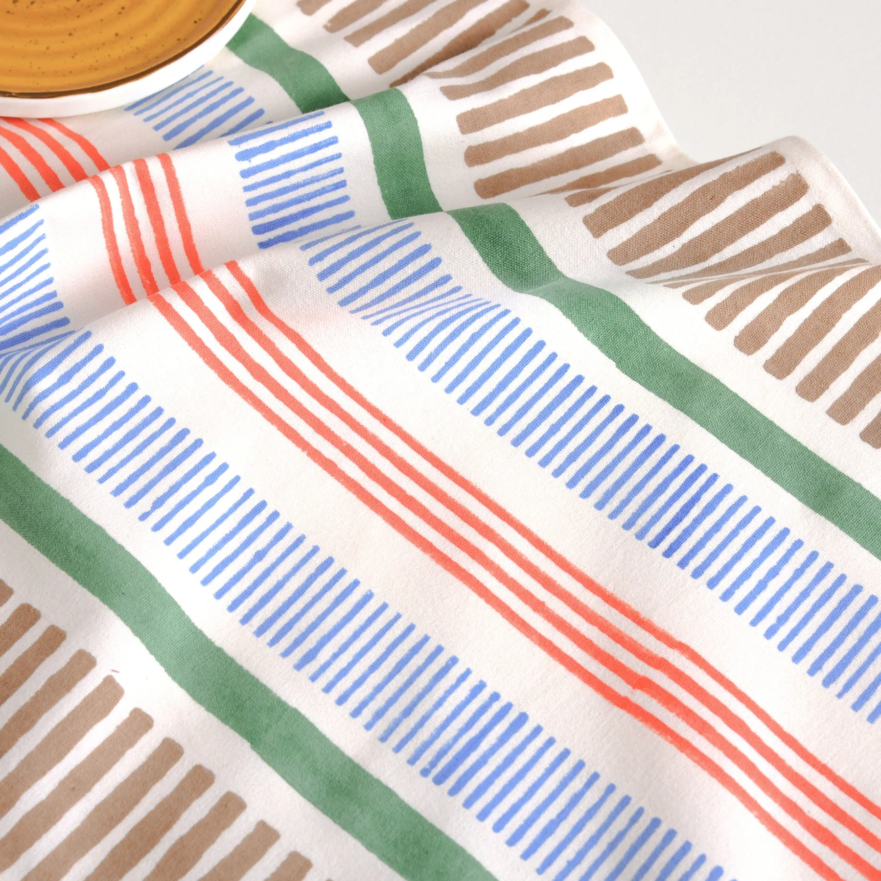 Green-Beige Stripes Runner