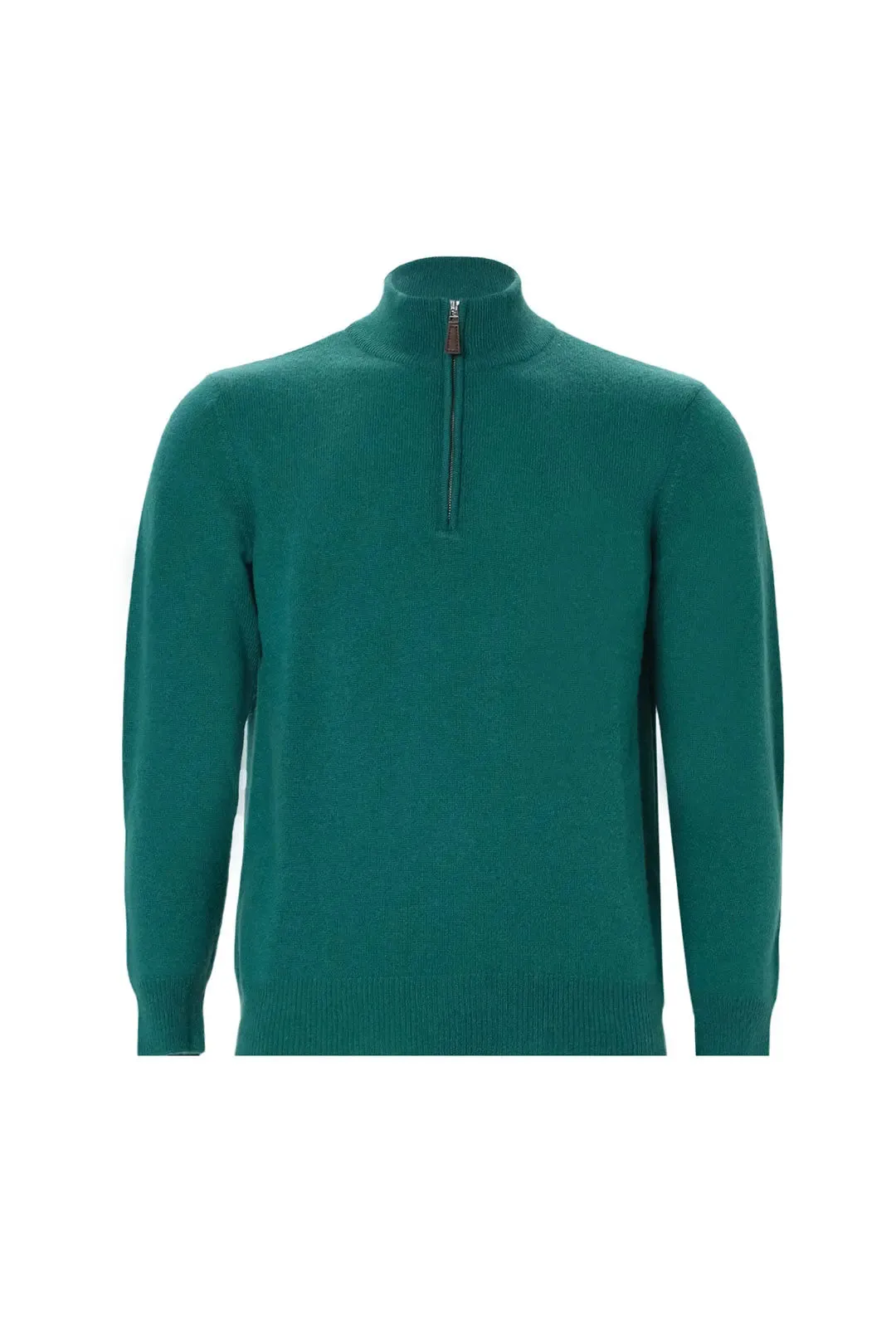 Green Pure Cashmere Men's Sweater