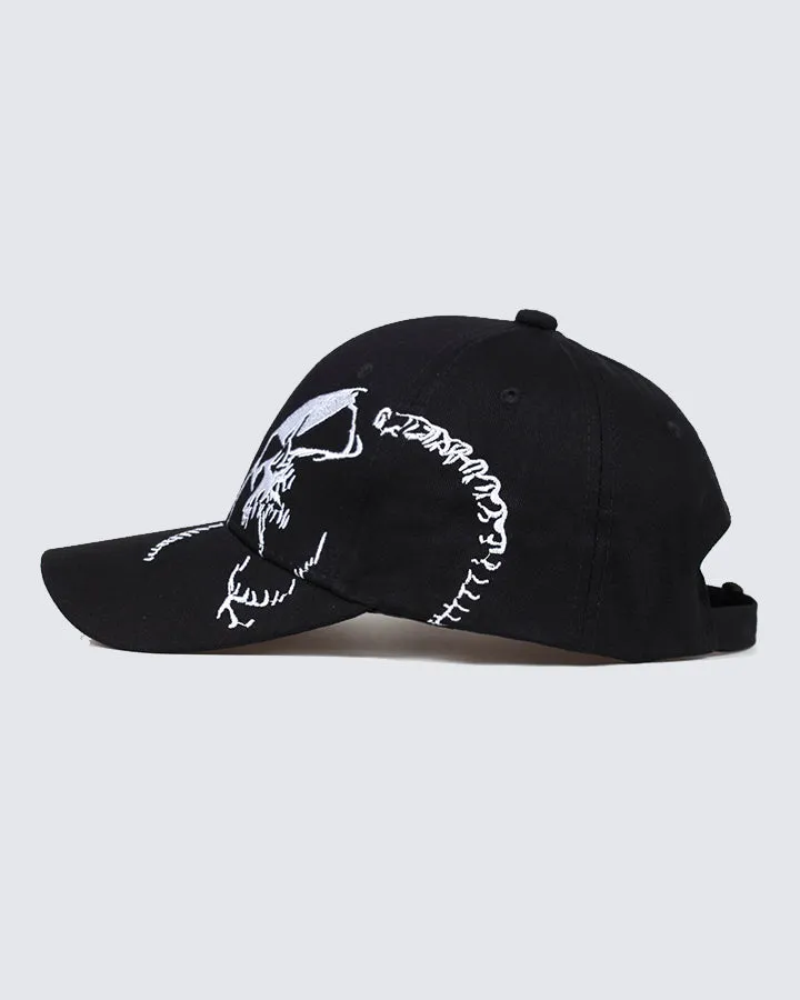 Halloween Skull Embroidered Baseball Cap