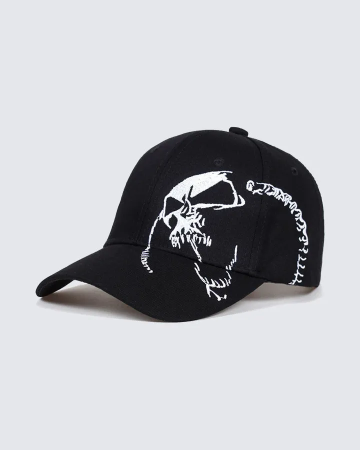 Halloween Skull Embroidered Baseball Cap