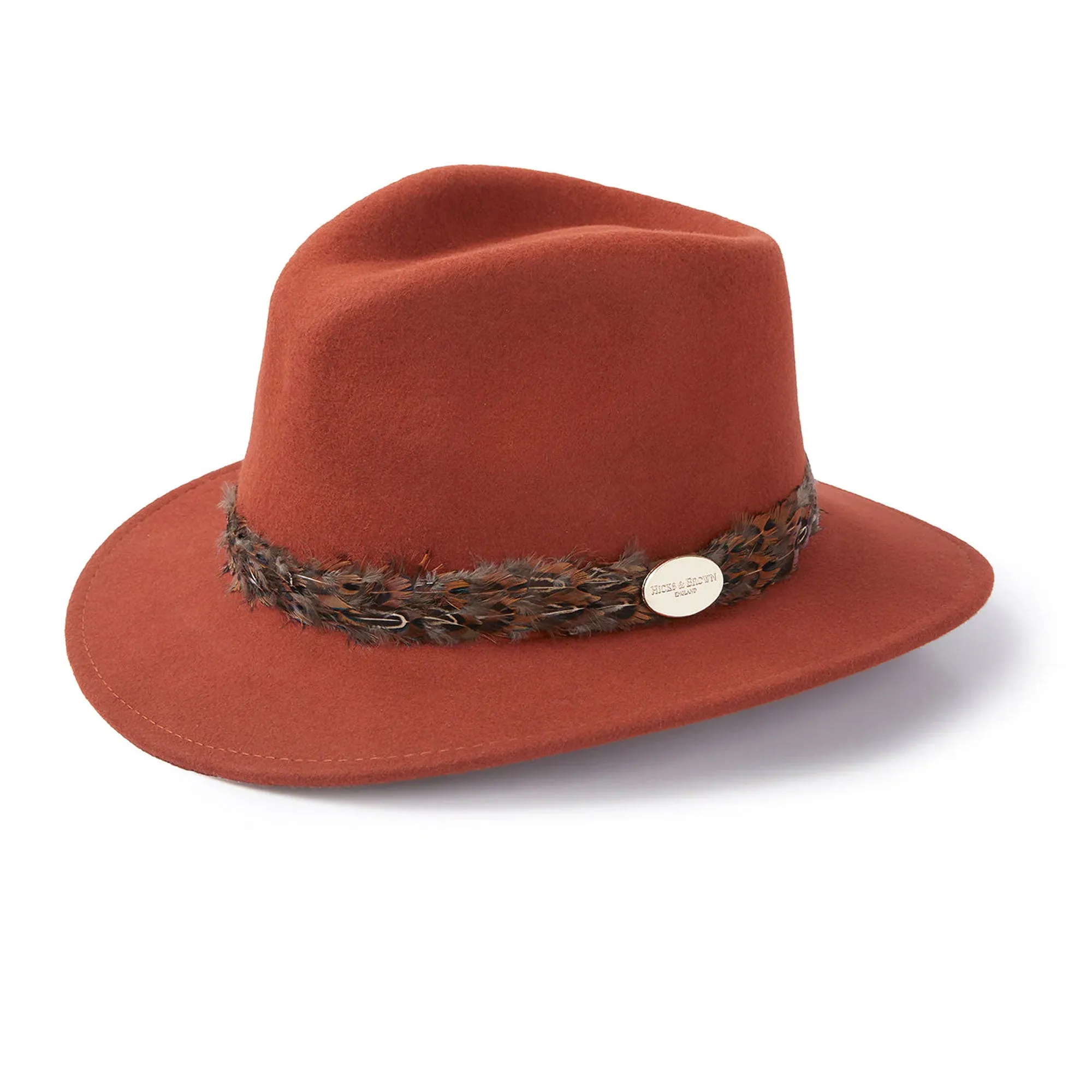 Hicks & Brown Suffolk Fedora Bronze Wrap