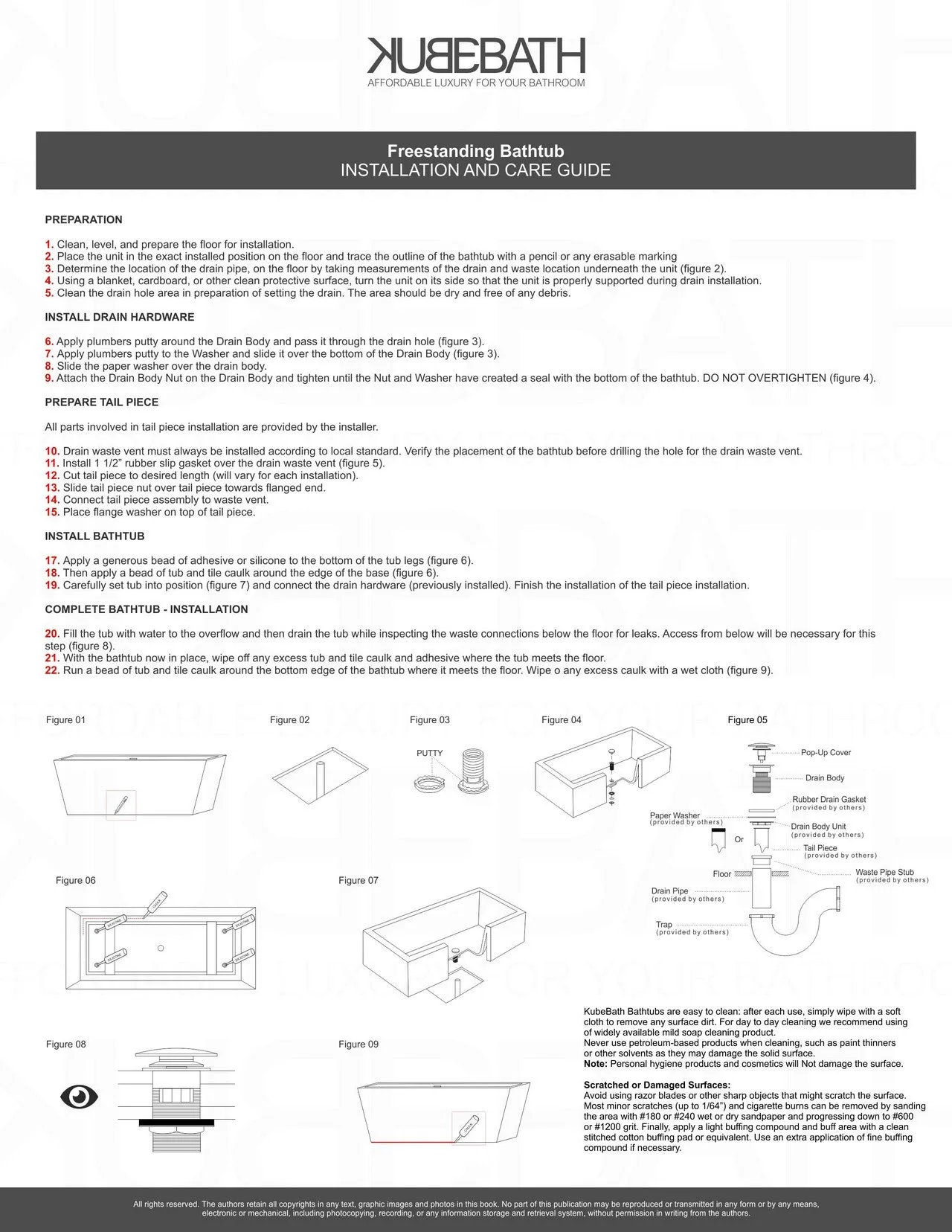 Kube Ovale 67'' White Free Standing Bathtub