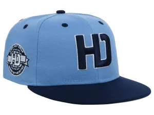 Lids Hat Drop Branded HD Fitted Cap - Sky Blue/Navy/Sky Blue