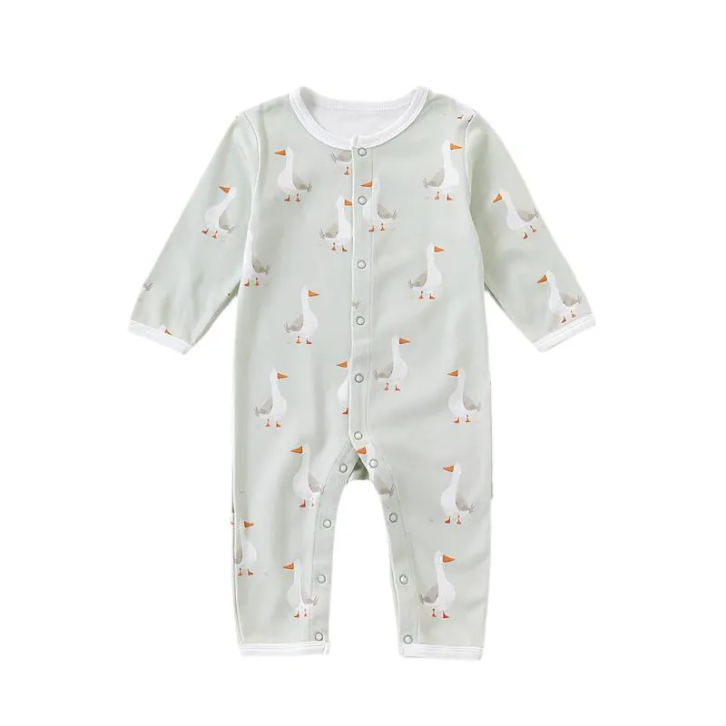 Long Sleeve Button Front Romper | Waddles