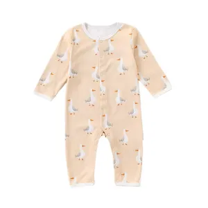 Long Sleeve Button Front Romper | Waddles