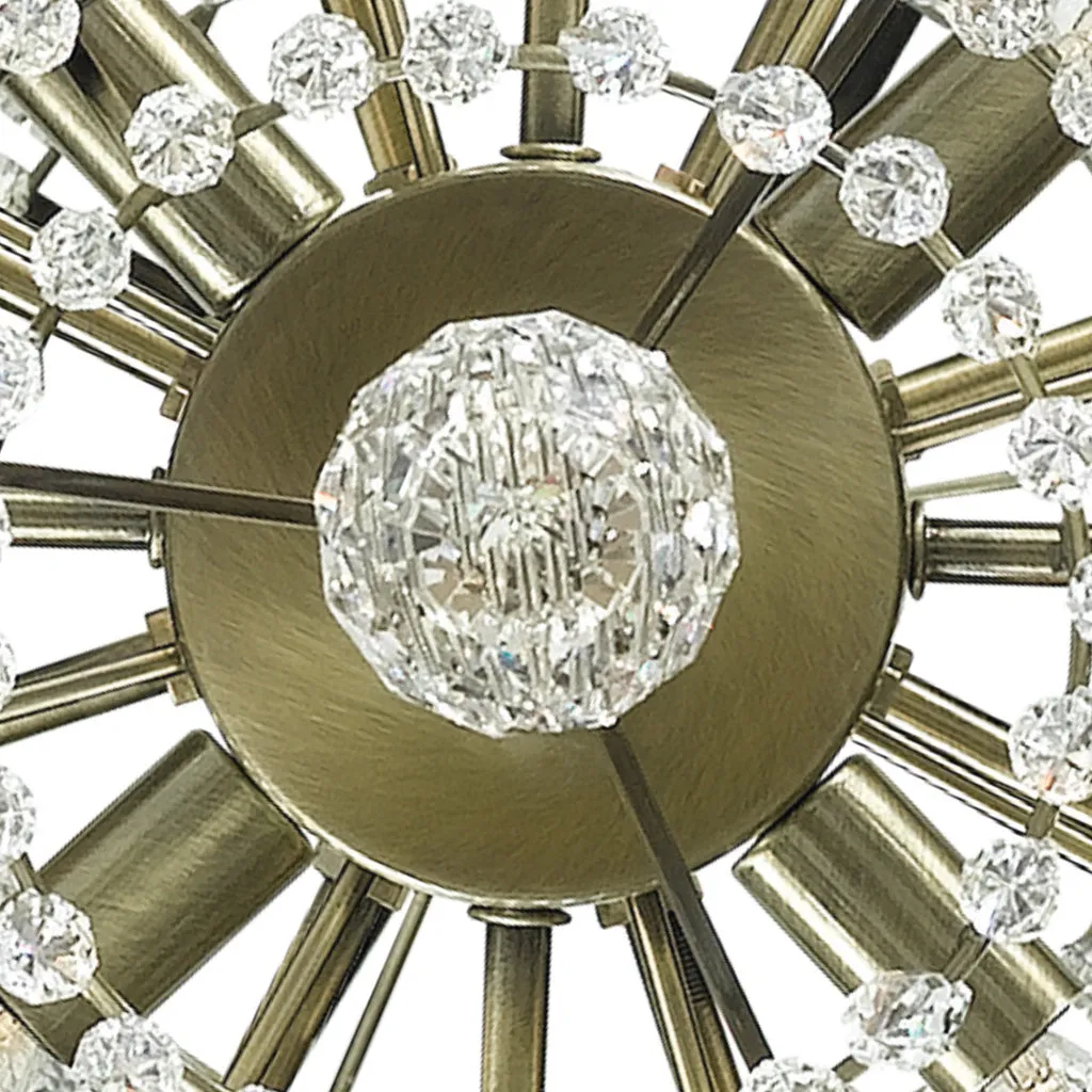 Majestic 20 Light Swarovski Strass Crystal Historic Brass Chandelier